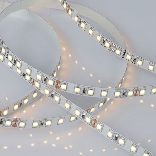 ULS-2835-120LED-m-8mm-IP20-DC24V-9.6W-m-5M-3000K Гибкая светодиодная лента на самоклеящейся основе, Катушка 5 м, в герметичной упаковке, Белый свет 3000K. - фото 2