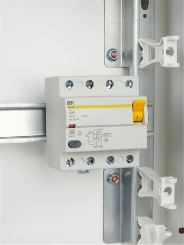 Выключатель дифференциального тока (УЗО) 4п 63А 30мА тип AC ВД1-63 KARAT IEK MDV10-4-063-030 - фото 2
