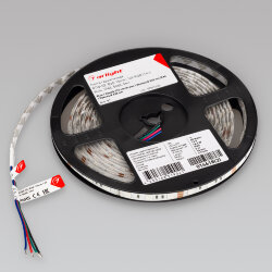 Светодиодная лента герметичная RTW-SE-В60-10mm 12V RGB (14.4 W/m, IP65, 5060, 5m) (Arlight) 014618(2)