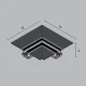 Коннектор угловой встраиваемый под шпаклевку, Levity (Черный) TRA187CL-13B - фото 6