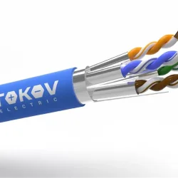 Кабель витая пара S/FTP 4х2х23AWG(0.57мм) кат.6A нг(А)-HF (LSZH) indoor Fluke Tested 305м (м) PRO TOKOV ELECTRIC TKP-C08-SF-42-6A-305-LSZH