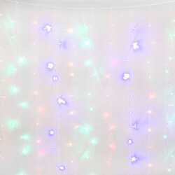 ULD-C1515-160-DTA MULTI IP20 Занавес светодиодный с контроллером, 1.5х1.5м, 160 светодиодов, Разноцветный свет, Провод прозрачный.