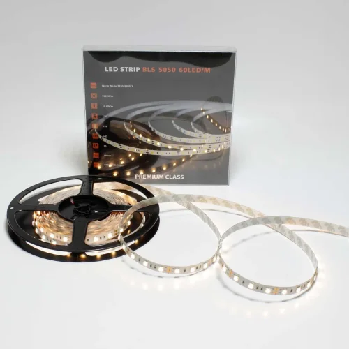 Светодиодная лента Class Premium, 5050, 60 led/m, Warm White, 12V, IP33, A23 - фото I