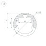 Профиль ROUND-D10.5-2000 ANOD BLACK (Arlight, Алюминий) 033036 - фото 3