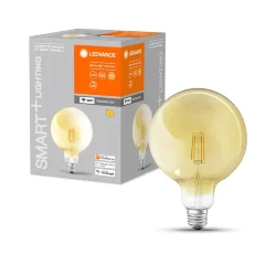 6W/2400K (=55W) E27 GLOBE125 Dimm 680Lm 15000h d124x168mm (золотистое стекло) - Светодиодная филаментная лампа с управлением по Wi-Fi LEDVANCE