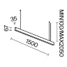 Линейный светильник подвесной 4000K 35x67 30 Вт (Серебро, 1,5 м) LL312038 (Серебро) LL312038 - фото 3
