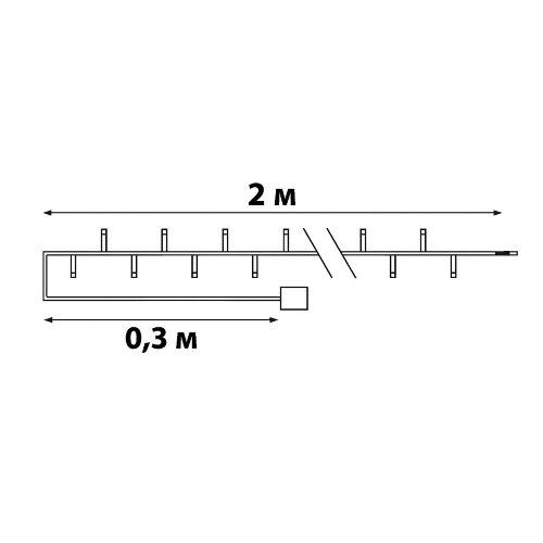 ULD-S0200-010-STB-2AA WARM WHITE IP20 CLIPS Гирлянда светодиодная на батарейках 2AA не в-к, Прищепки, 2м, 10 светодиодов, Теплый белый свет, Провод прозрачный. - фото 9