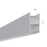 Алюминиевый LED профиль LINE 3556 ral9003 LT70 (с экраном) — 3000мм - фото 1