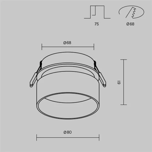 Встраиваемый светильник Amary GU10 10Вт (Белый) - фото 9
