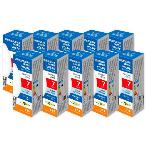 LED-C35-7W-4000K-E14-FR-SLF SET10 Лампа светодиодная, Форма свеча, матовая, Серия Optima Филамент, Белый свет 4000K - фото 1