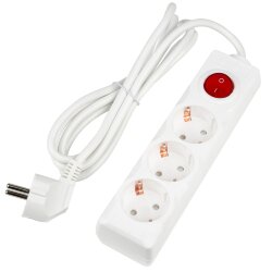 S-GCU3-2B WHITE Удлинитель серии Ultra, шнур 2м., 3 гнезда, 16A, с-з, Белый, TM Uniel