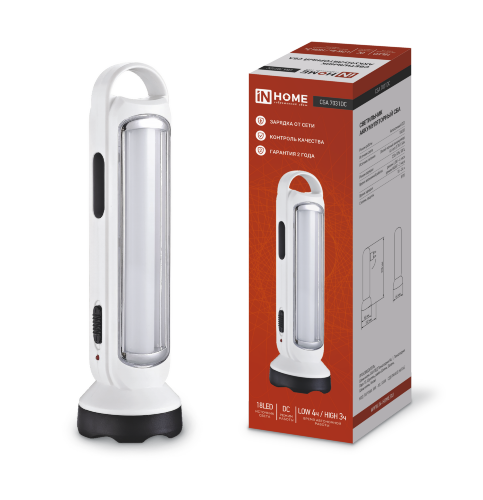 Светильник светодиодный аварийный СБА 7031DC 18LED 1.5Ah lithium battery DC IN HOME - Фото