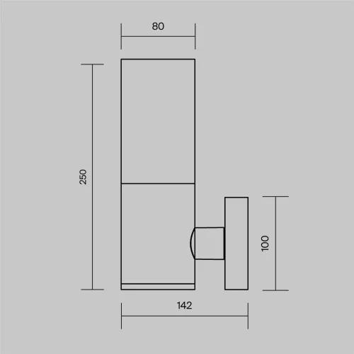 Настенный светильник (бра) Уиллис / Willis E27х1 60Вт IP 54 (Серый) O418WL-01GR - фото 8