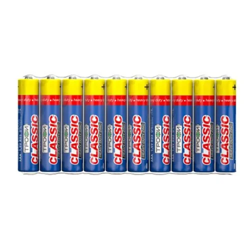Элемент питания солевой AAA/R03 R03-10S CLASSIC HEAVY DUTY Zinc (уп.10шт) Трофи Б0042309 - фото 3