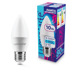 Светодиодная лампа Luminarte LSTD-C37-10W6KE27 10Вт 6500K E27