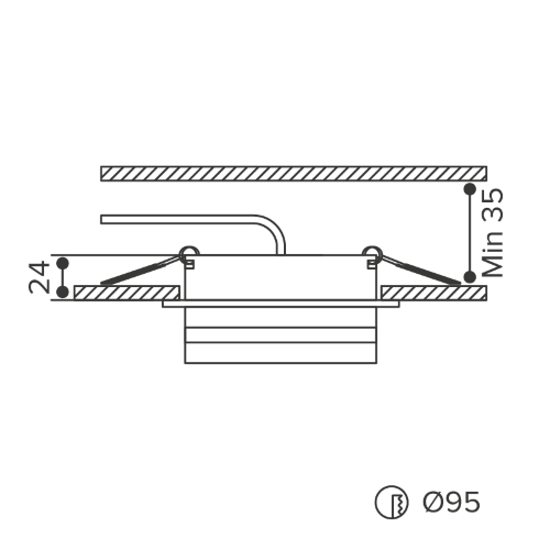 Светильник WOLTA WDL-GX53/01BL под лампу GX53 Черный MODERNO - фото 7.