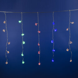 ULD-E2805-100-DTA MULTI IP20 DIAMOND Занавес светодиодный Бриллианты, 2.8х0.5м, 100 светодиодов, Разноцветный свет, Провод прозрачный.