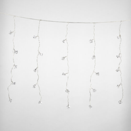 ULD-E2805-100-DTA MULTI IP20 DIAMOND Занавес светодиодный Бриллианты, 2.8х0.5м, 100 светодиодов, Разноцветный свет, Провод прозрачный. - фото 2