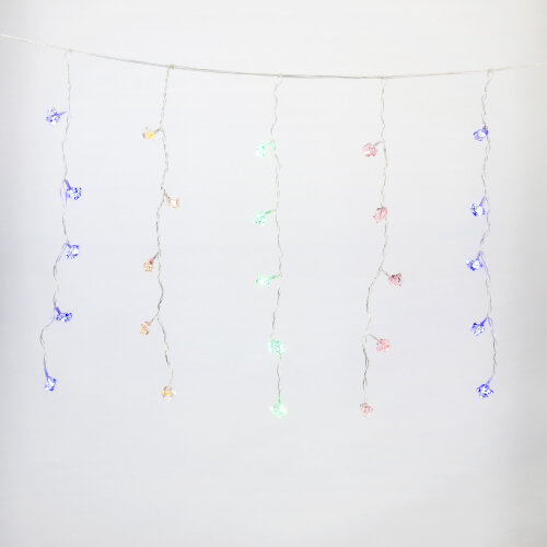 ULD-E2805-100-DTA MULTI IP20 DIAMOND Занавес светодиодный Бриллианты, 2.8х0.5м, 100 светодиодов, Разноцветный свет, Провод прозрачный. - фото 3