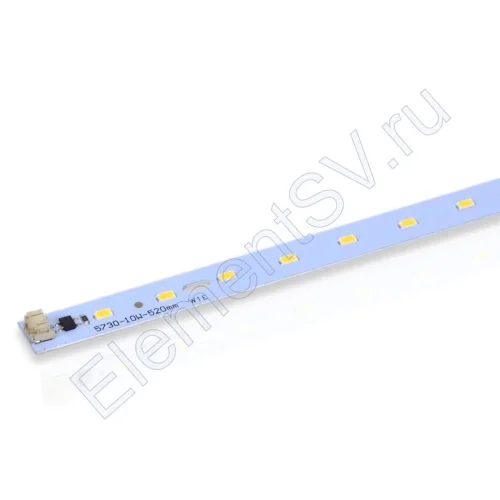 Светодиодная линейка 2835, 24 led, 220V, 10W, 520mm, D187, warm white - фото.