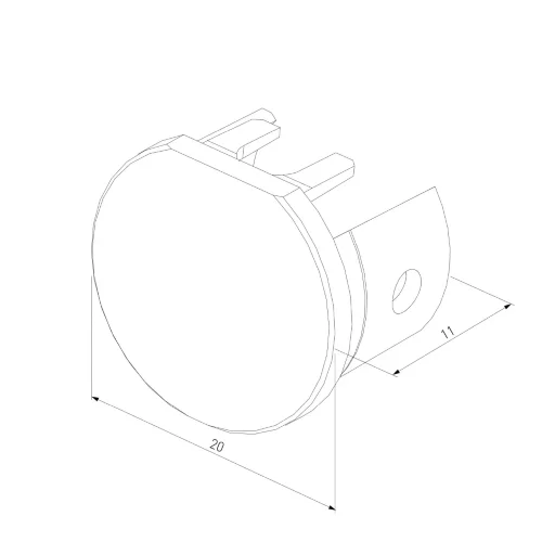 Mini Magnetic Заглушки для шинопровода Round 2шт 85202/00 - фото 4