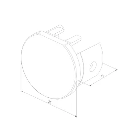 Mini Magnetic Заглушки для шинопровода Round 2шт 85202/00 (067267)