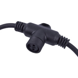 UCX-F90 T10-2M-BK Провод-шина для гирлянд серии F90PRO, 2м, 10 Т-коннекторов, шаг 20см, Статика-мерцание, IP67, Черный, TM Uniel