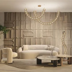 Напольный светильник (торшер) Golden Cage 3000К 48Вт (Золото)