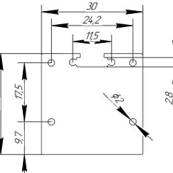 Заглушка металл 3030 сталь 1 мм