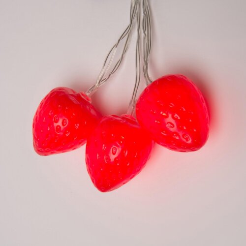ULD-S0400-010-STB-2AA RED IP20 STRAWBERRY Гирлянда светодиодная на батарейках 2AA не в-к, Клубника, 4м, 10 светодиодов, Красный свет, Провод прозрачный. - фото 4