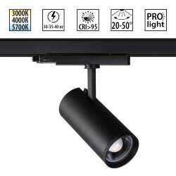Светильник трехфазный трековый светодиодный с переключателем цветовой темперетуры и мощности «Novotech» 359584, серия: NAIL - Переключение цв. температуры на корпусе светильника