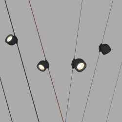 Поворотный светильник для трека-ремня Belty, серия Spot, со светодиодом, D100*H107мм, 48V DC, 12W, RA90, 38°, 3000K, IP20, черный, алюминий, Denkirs DK5541-BK