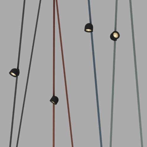 DK5541-BK Поворотный светильник для трека-ремня Belty, серия Spot, со светодиодом, D100*H107мм, 48V DC, 12W, RA90, 38°, 3000K, IP20, черный, алюминий. Фото 4