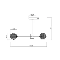 Люстра FR5328CL-08B Флористический / Floristic G9x8 (Черный) FR5328CL-08B