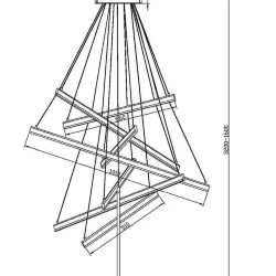 Подвесной светильник Line 2600-3500К 90Вт (Золото)
