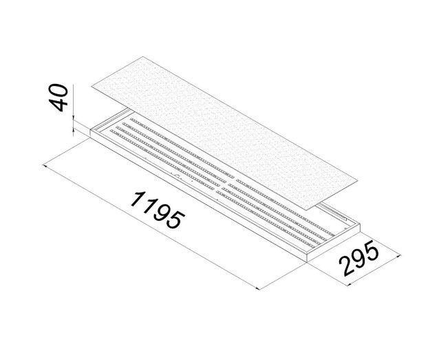 Универсальный офисный светодиодный светильник 80 Вт IP20 1195x295x40 мм 4000K Опал - фото 2