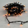 Гирлянда Нить 10м Желтая 24В, 75 LED, Провод Черный Каучук, IP65. Фото 5.