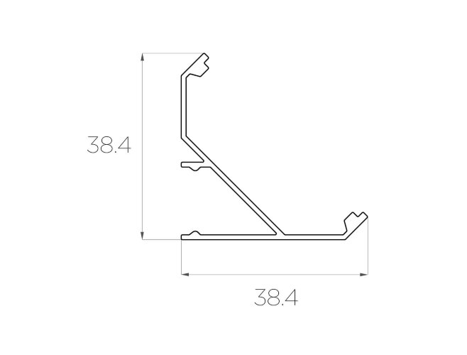 Профиль угловой алюминиевый LC-LPU-3838-2 Anod - фото 2
