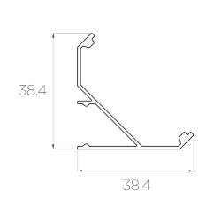 Профиль угловой алюминиевый LC-LPU-3838-2 Anod