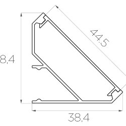 Профиль угловой алюминиевый LC-LPU-3838-2 Anod