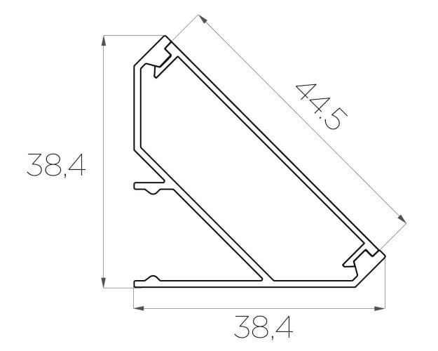 Профиль угловой алюминиевый LC-LPU-3838-2 Anod - фото 3