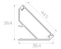 Профиль угловой алюминиевый LC-LPU-3838-2 Anod - фото 3