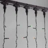 Гирлянда Занавес 2 x 2 м Разноцветный 220В, 400 LED, Провод Черный ПВХ, IP54. Фото 2.