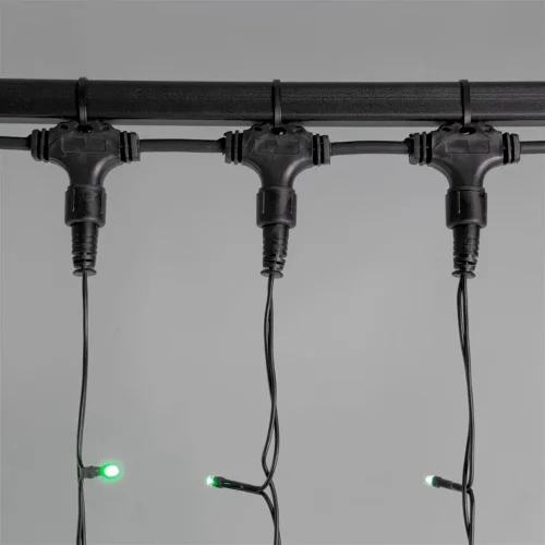 Гирлянда Занавес 2 x 2 м Разноцветный 220В, 400 LED, Провод Черный ПВХ, IP54. Фото 3.