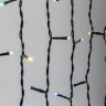 Гирлянда Занавес 2 x 2 м Разноцветный 220В, 400 LED, Провод Черный ПВХ, IP54. Фото 4.