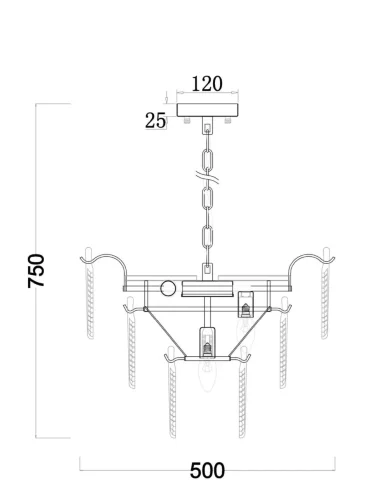 Люстра Freya FR5143PL-07G (Золото) - фото 2