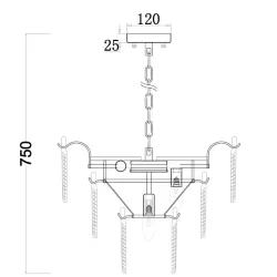 Люстра Freya FR5143PL-07G (Золото)