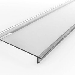 Рассеиватель поликарбонатный для профиля LC-LRM-P44-6 прозрачный