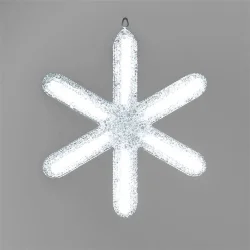 Светодиодная Снежинка «Московская» Ø0,3м, Акрил, Белая 24B, IP65