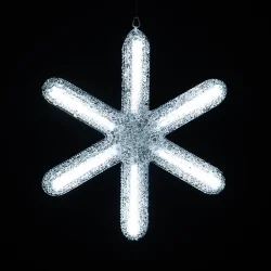 Светодиодная Снежинка «Московская» Ø0,3м, Акрил, Белая 24B, IP65